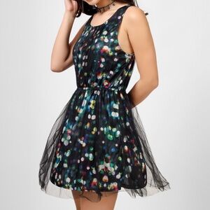 H&M Divided Festive Black Tulle Mini Dress
